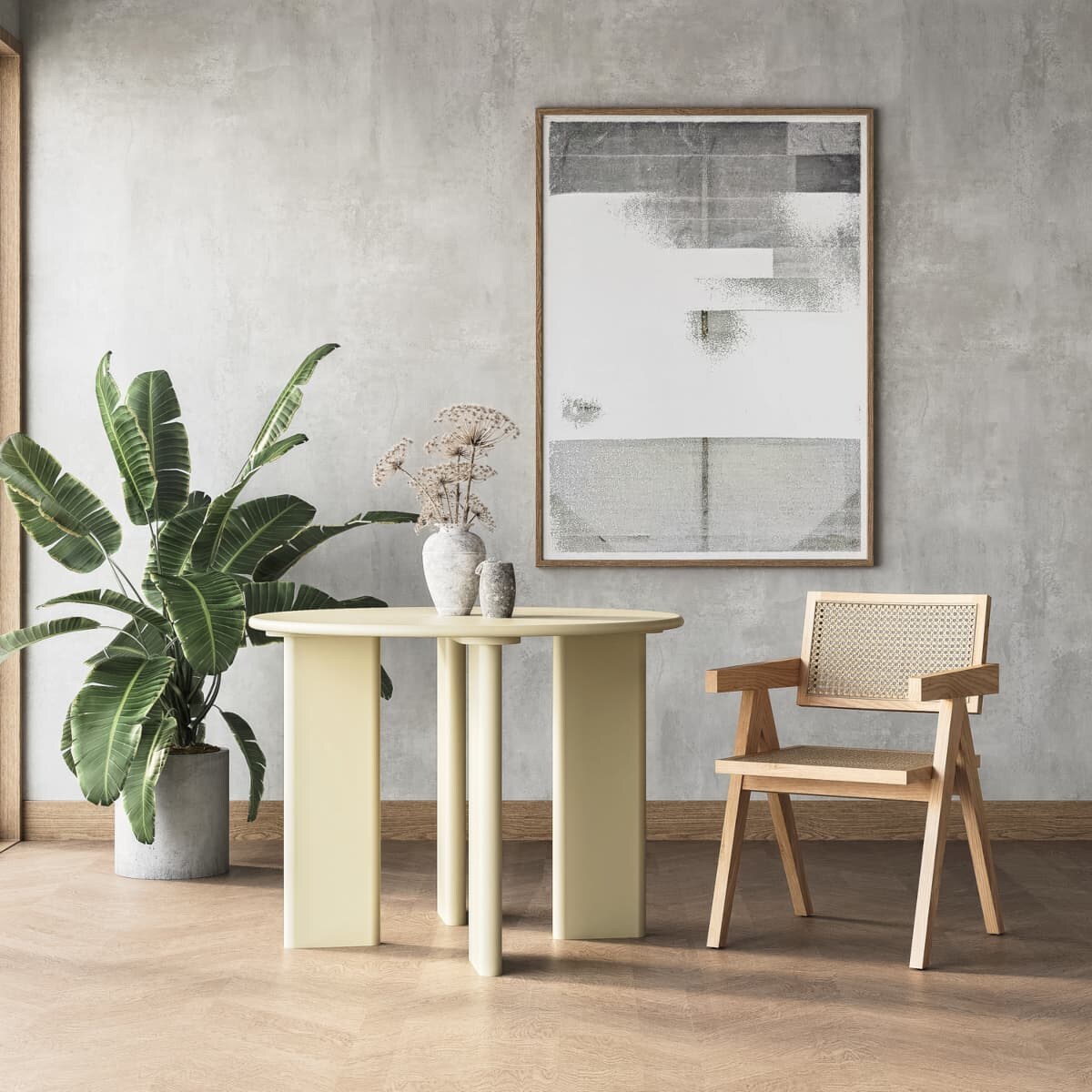 Krzesło BOHO MH-011CH-NN Step podłokietniki drewno rattanowe beżowe, Step Into Design