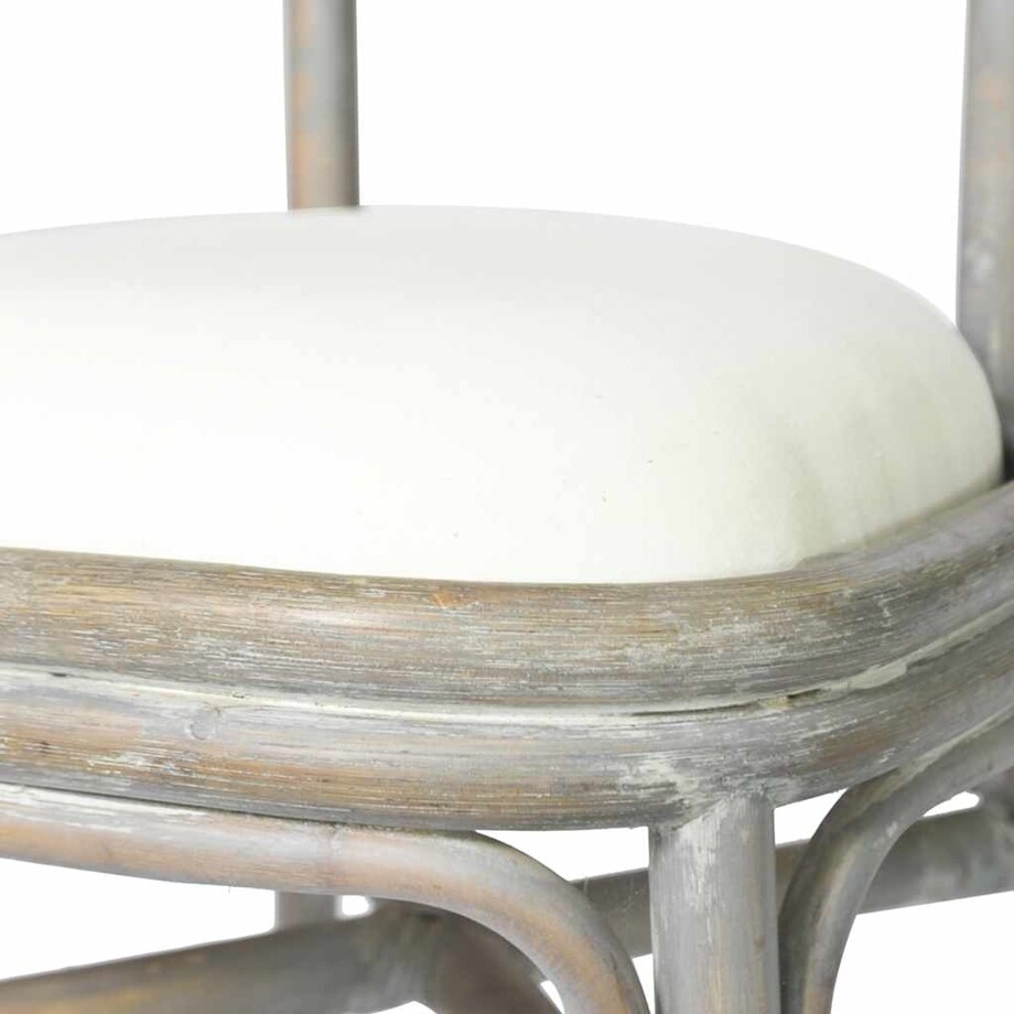 vidaXL Krzesła stołowe, 2 szt., szare, lniane poduszki