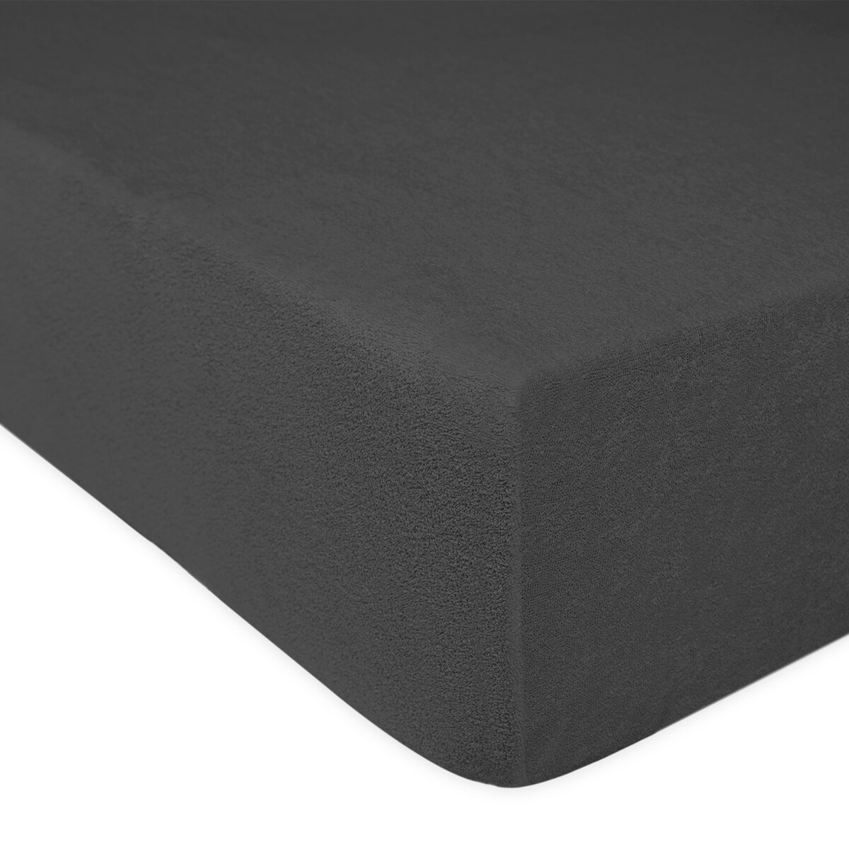 Prześcieradło z bawełny frotte z gumką 180x200 kolor antracyt