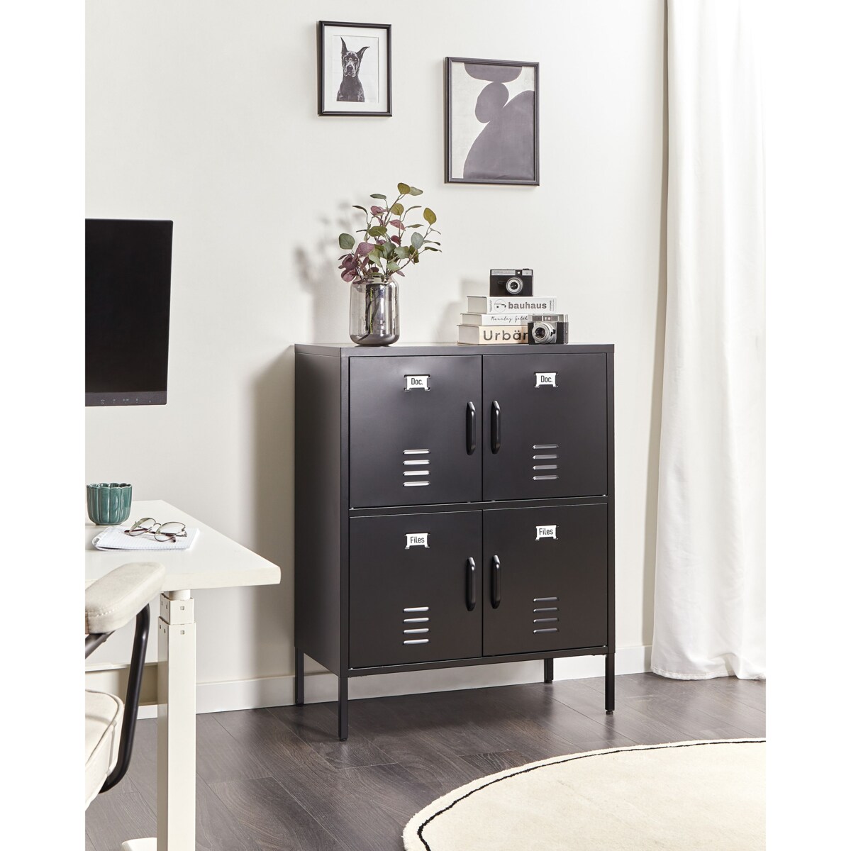 Szafka biurowa HOLBECK Metal Czarny