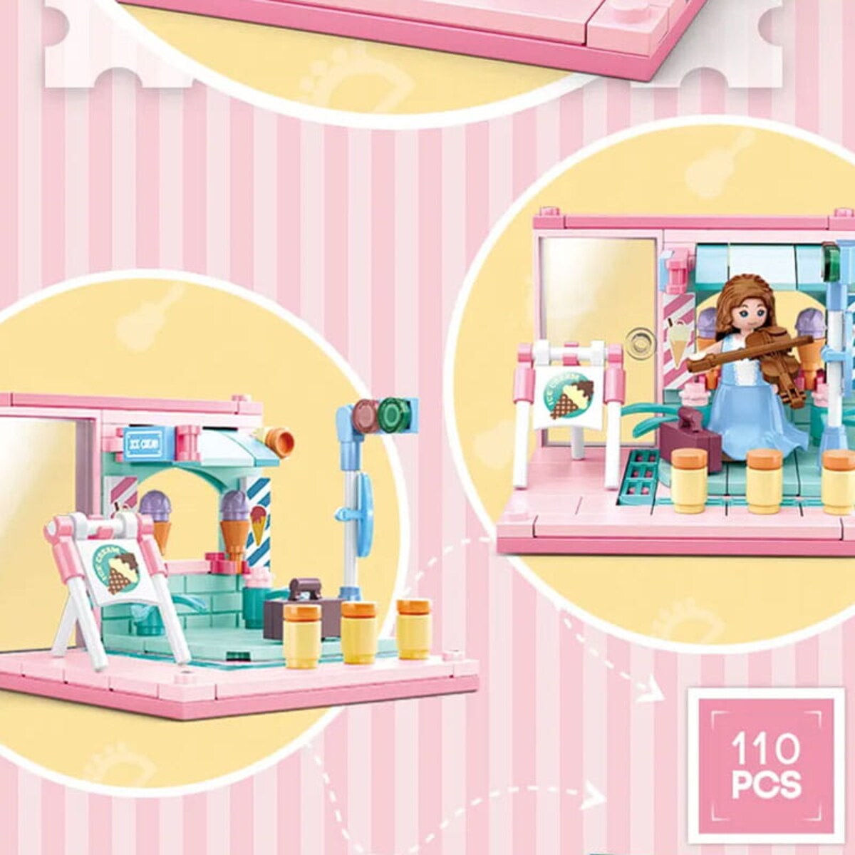 SKRZYPCE - mini pokoik klocki - Sluban - 110 elementów