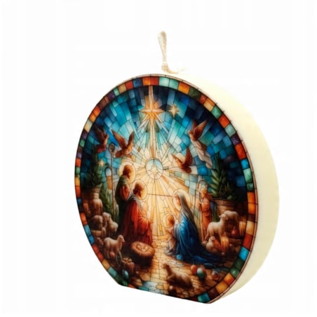 Szopka Prezent na Święta Świeca Sojowa Dekoracja Świąteczna Stajenka EKO