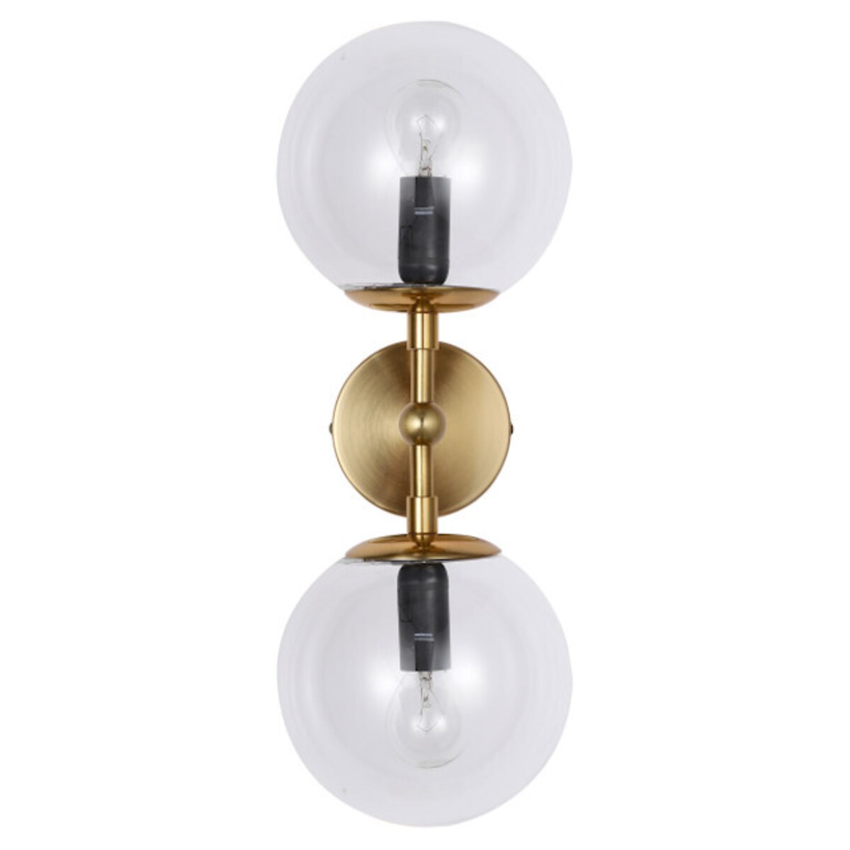 Loftowy kinkiet złoty DORADO LP-002/2W Transparent Light Prestige szklane kule balls