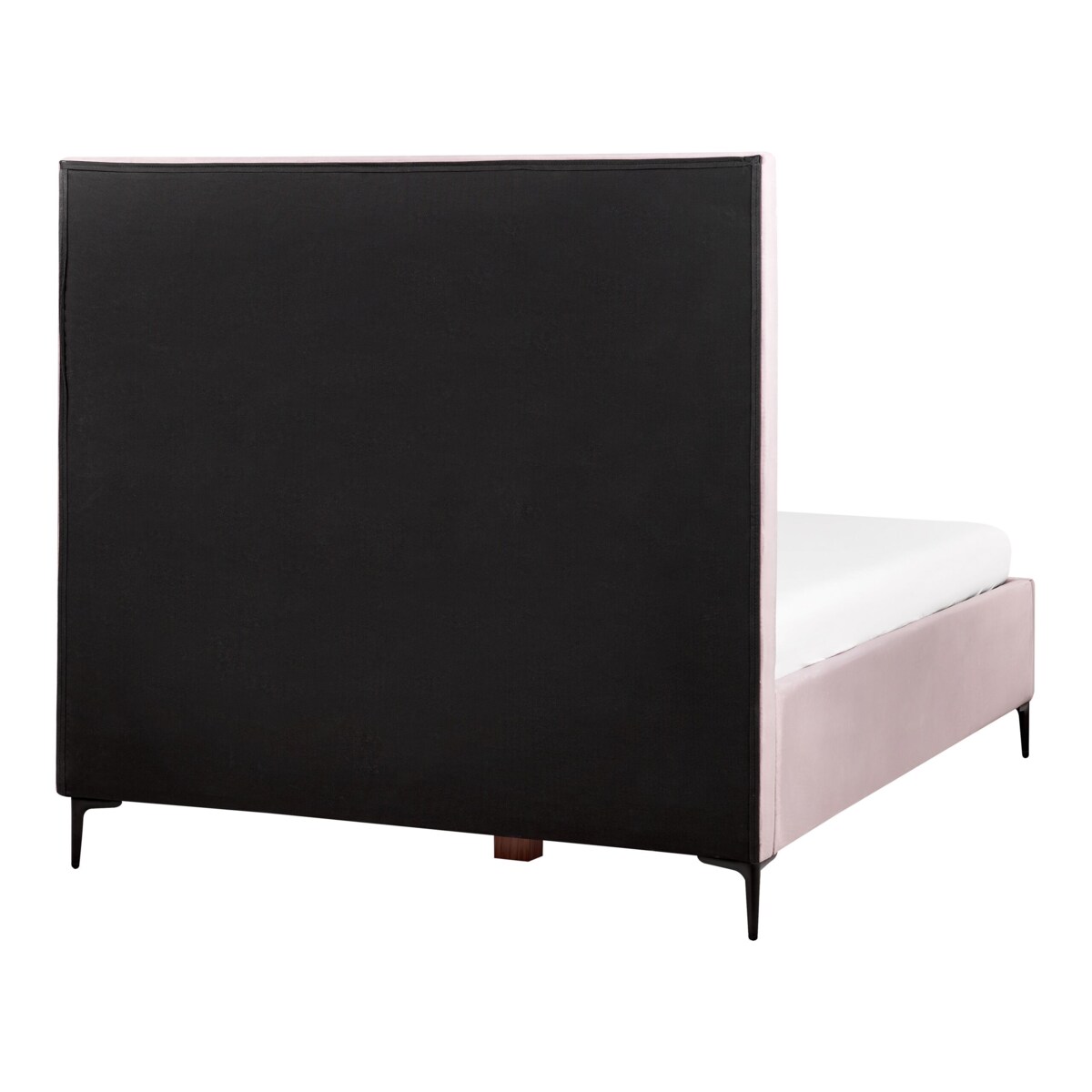 Zestaw mebli do sypialni welurowy 140 x 200 cm różowy SEZANNE