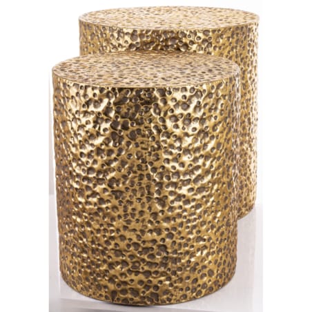 Stolik kawowy 2 szt. okrągły 50x43x43 i 55x50x50 cm TOLA