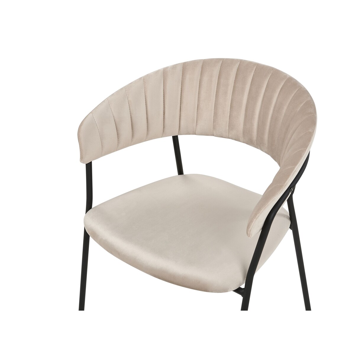 2 krzesła do jadalni welurowe beżowoszare MARIPOSA