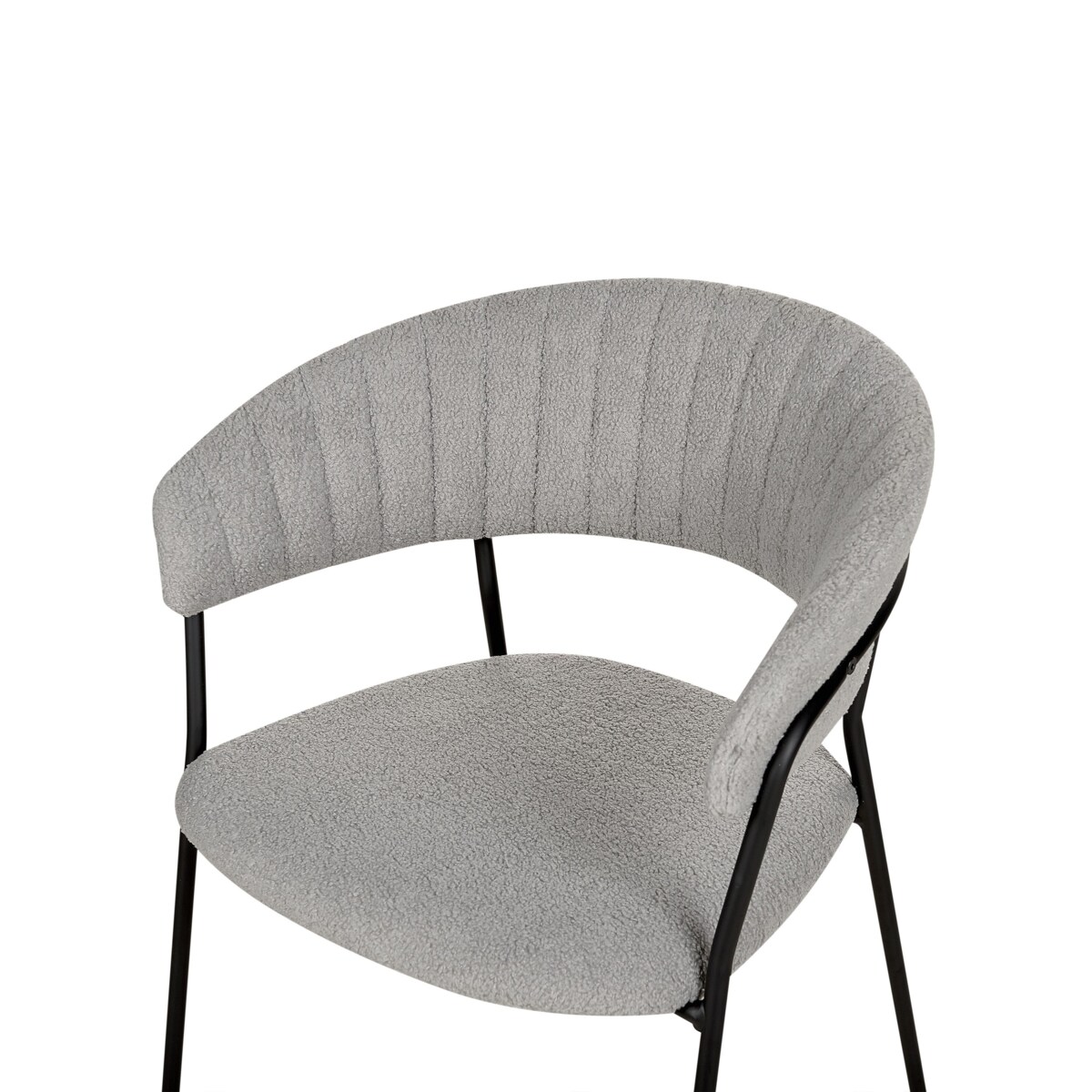 Zestaw 2 krzeseł do jadalni boucle szare MARIPOSA