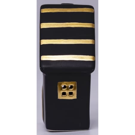 Dolomitowy czarny domek LED 19x12x6,5 cm JOUDA small