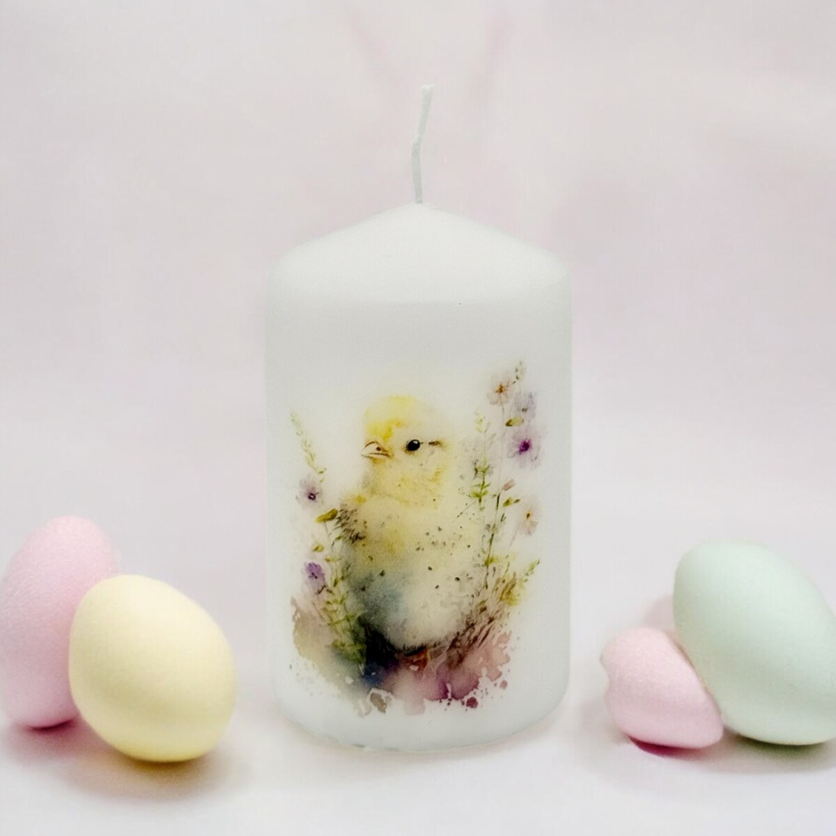 Świeca wielkanocna na prezent Kurczak wielkanocny świeczka na Wielkanoc