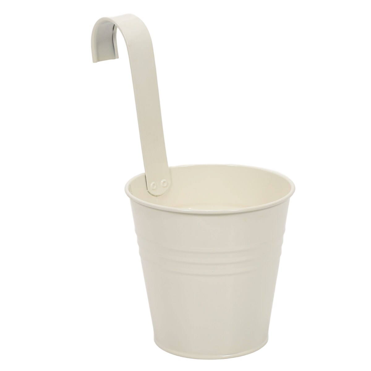 Cynkowa osłonka na doniczkę z hakiem, 13 x 13,5 cm