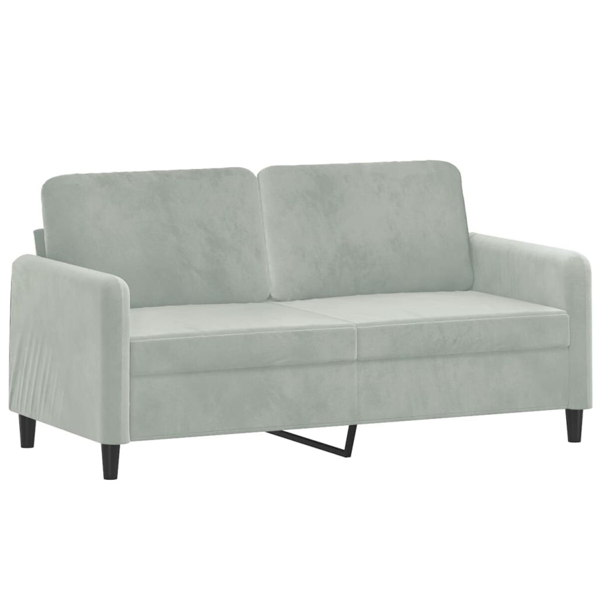 vidaXL Sofa 2-osobowa, jasnoszara, 140 cm, tapicerowana aksamitem