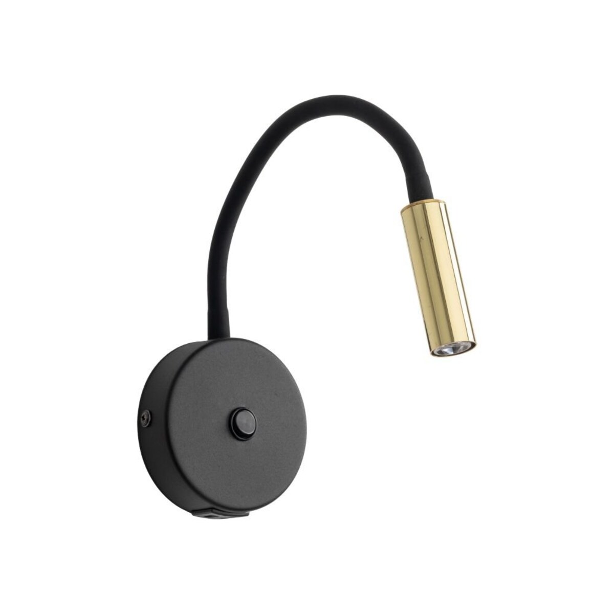 Kinkiet LAGOS Black/Gold z wysięgnikiem, włącznikiem i USB, G9, TK Lighting 10201