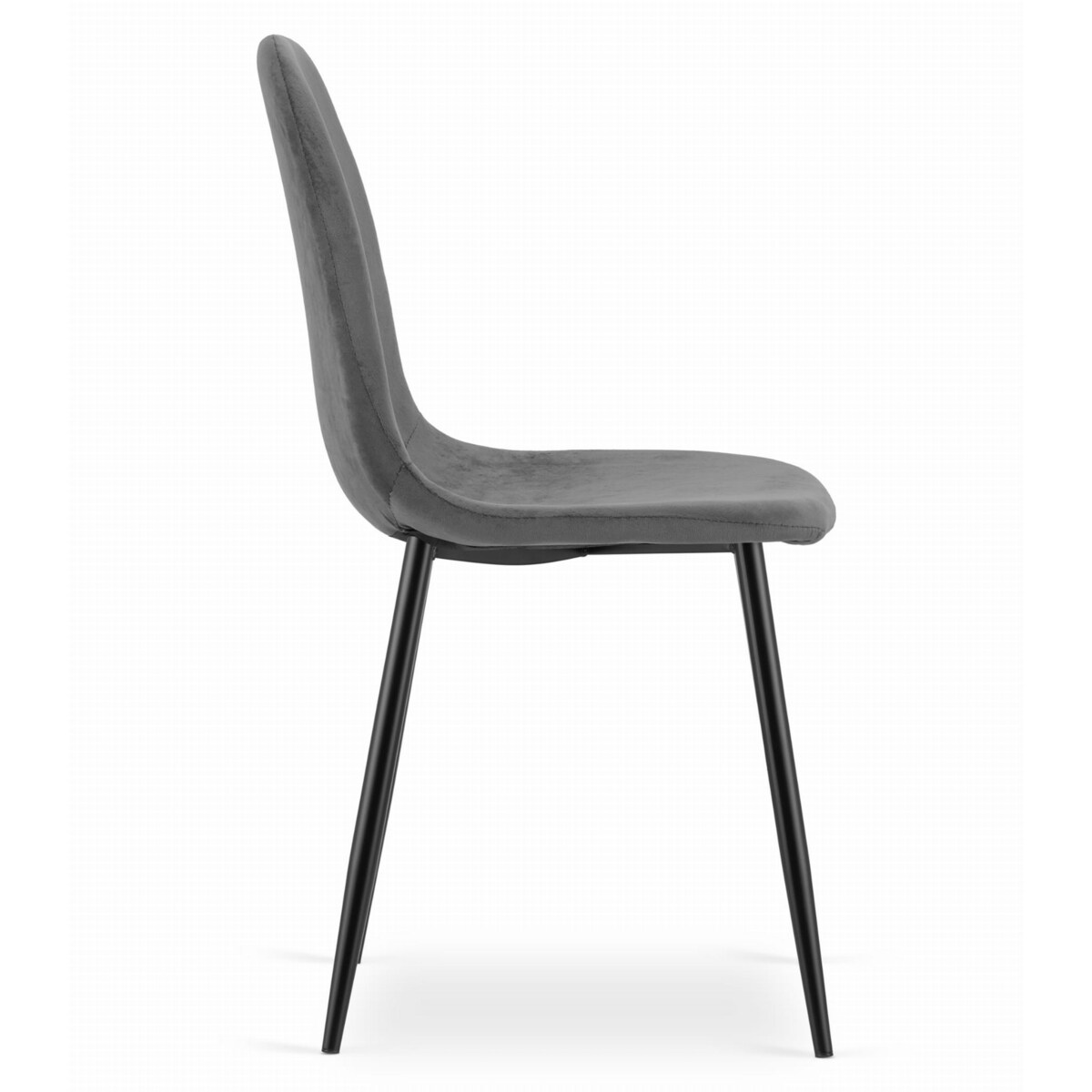 Krzesło Do Jadalni Kuchni Salonu Como - Ciemny Szary Aksamit