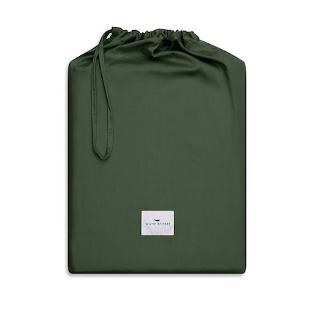 Pościel satynowa forest green 160/200 + 2 x 70/80 cm