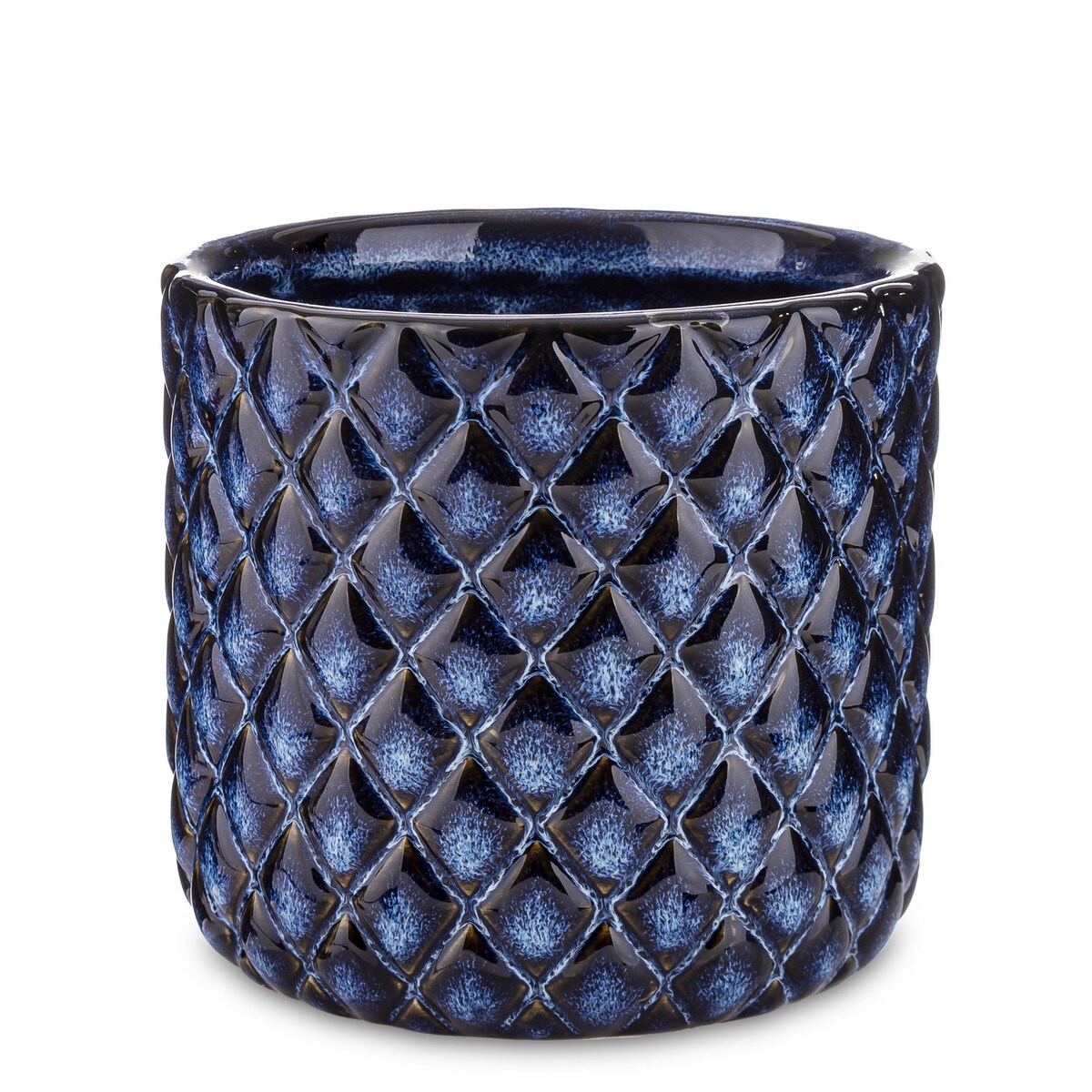 Osłonka ceramiczna niebieska 13,5x14,5x14,5 cm SICILLA