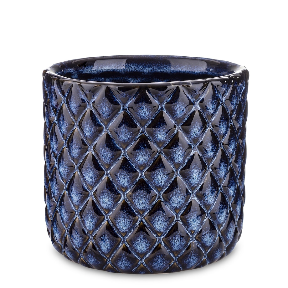 Osłonka ceramiczna niebieska 13,5x14,5x14,5 cm SICILLA