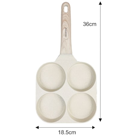 Patelnia marmurkowa 4 w 1 do naleśników jajek placków pancake 18cm BEŻOWA KLAUSBERG