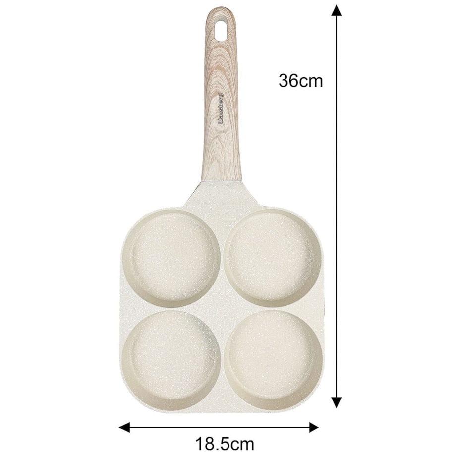 Patelnia marmurkowa 4 w 1 do naleśników jajek placków pancake 18cm BEŻOWA KLAUSBERG