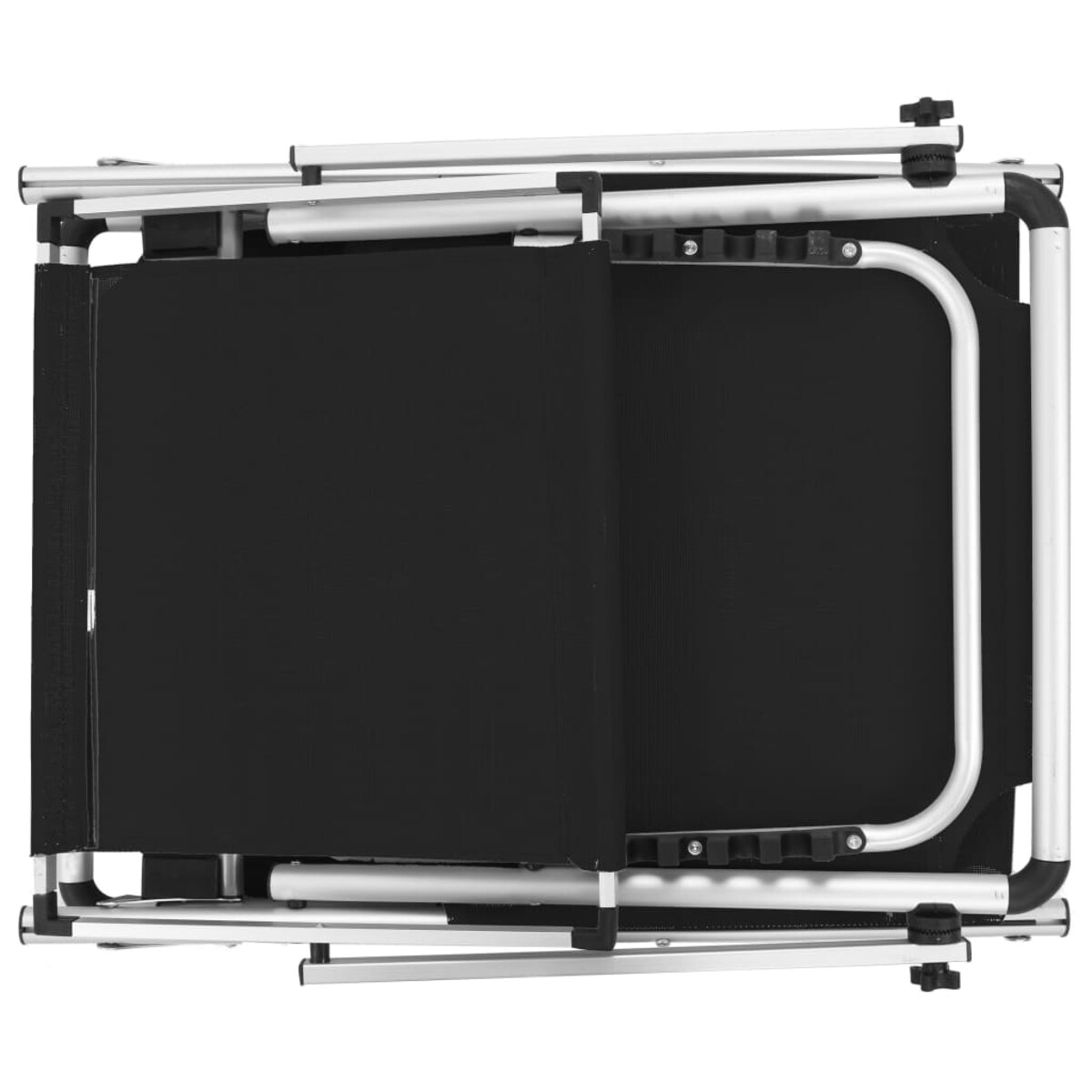 vidaXL Składane leżaki z daszkiem, 2 szt., aluminium i textilene