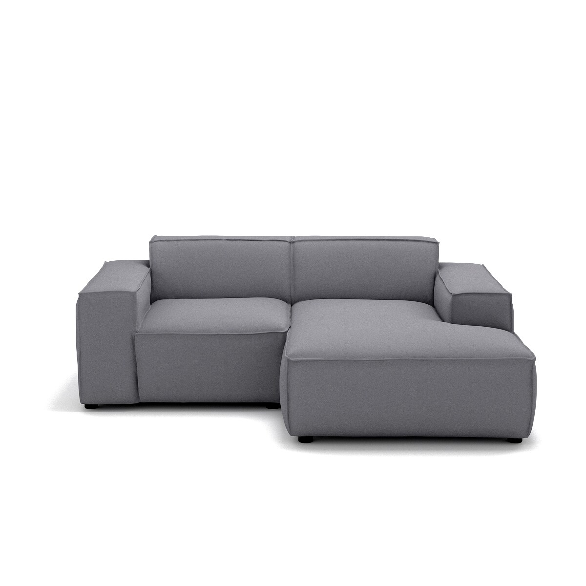 Narożnik prawy 3 osobowy Modularis - Szary Welur