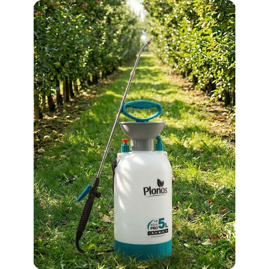 Opryskiwacz ciśnieniowy ręczny Plonos PL-605 ogrodowy 5l z regulowaną lanca dysza