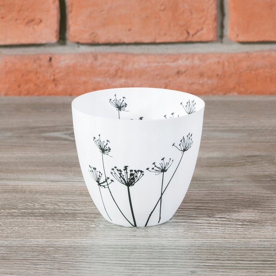 ŚWIECZNIK tealight KWIATY ceramika