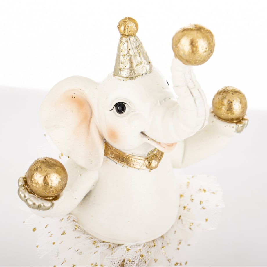 Figurka - słoń na monocyklu 16x9x5,5 cm CIRCO