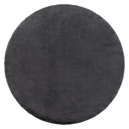 Dywan BUNNY koło antracyt IMITACJA FUTRA koło 160 cm