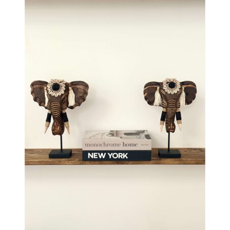 FIGURKA DEKORACYJNA SŁOŃ BRĄZOWY