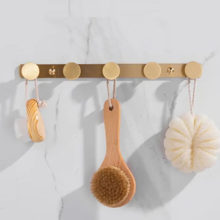 Wieszak ścienny złoty na ubrania akcesoria do przedpokoju