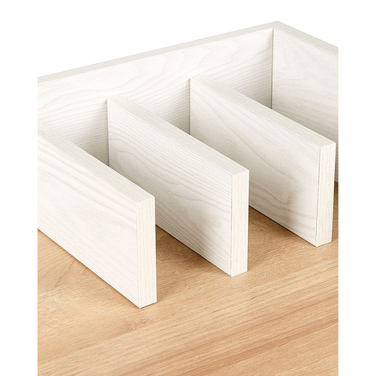 Biurko 90 x 60 cm jasne drewno z białym ANAH