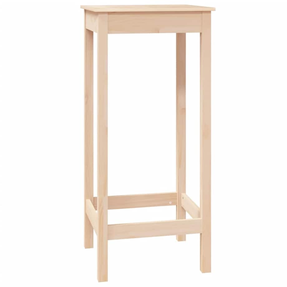 vidaXL Stolik barowy, 50x50x110 cm, lite drewno sosnowe