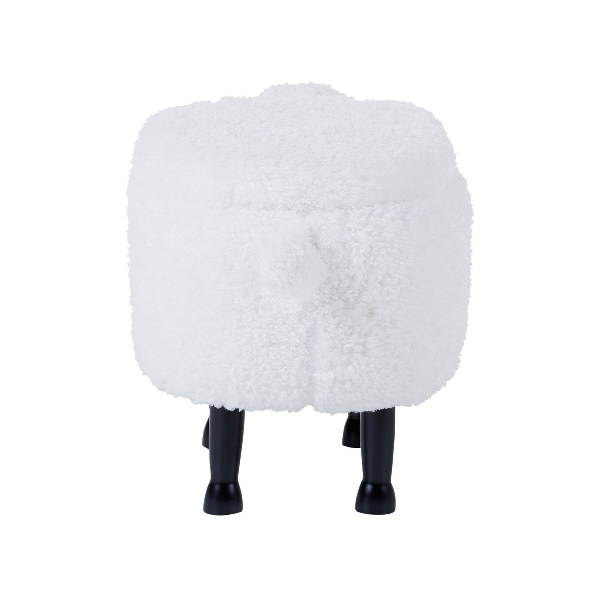 Pufa zwierzak ze schowkiem biała SHEEP