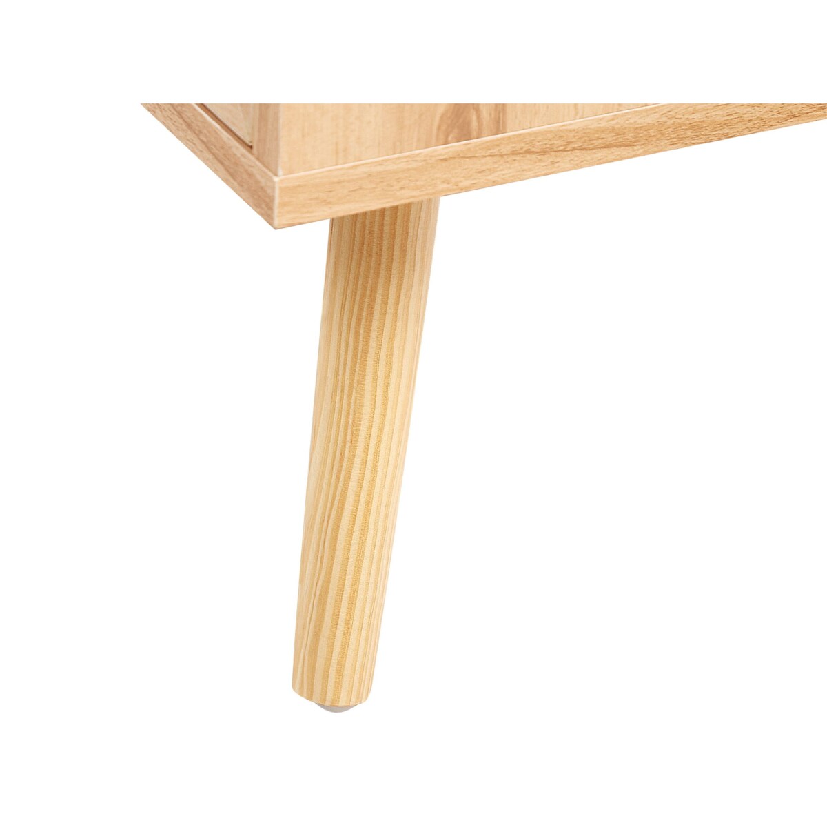 Komoda 4 szuflady fronty rattanowe jasne drewno PEROTE