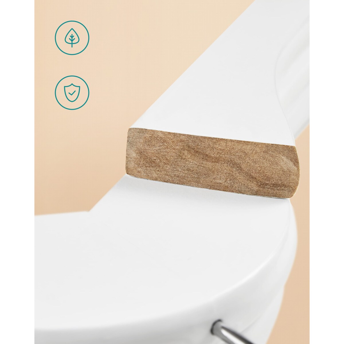 Wieszaki Drewniane Na Ubrania Komplet 10Szt Biały