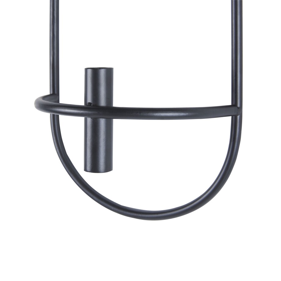 Zestaw 2 świeczników ściennych metalowy czarny CAVIANA