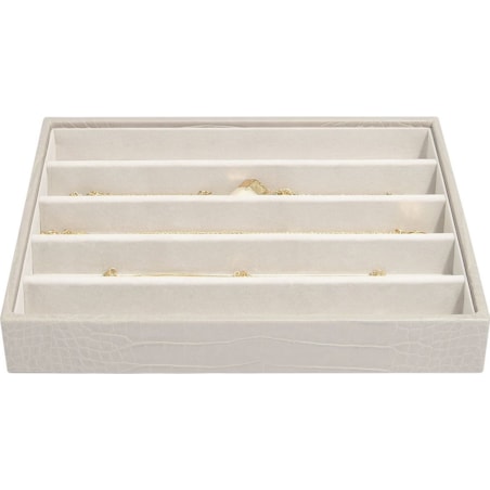 Szkatułka na biżuterię Stackers Croc pięciokomorowa classic putty