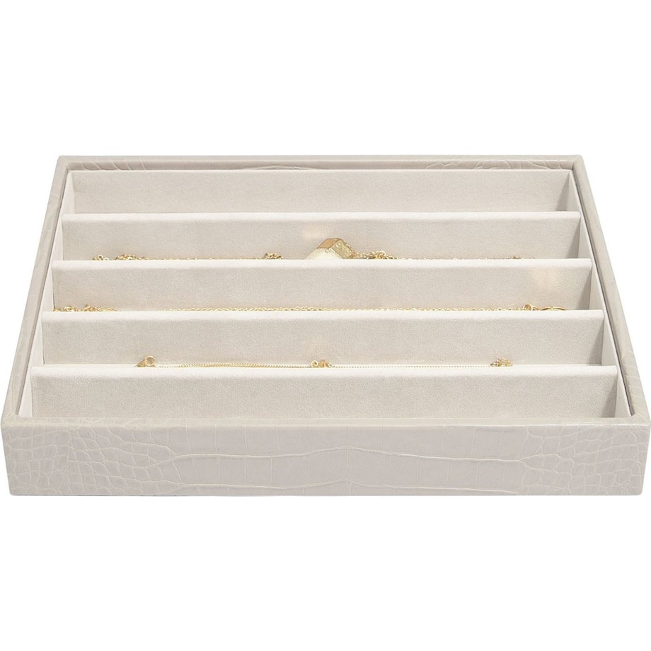 Szkatułka na biżuterię Stackers Croc pięciokomorowa classic putty