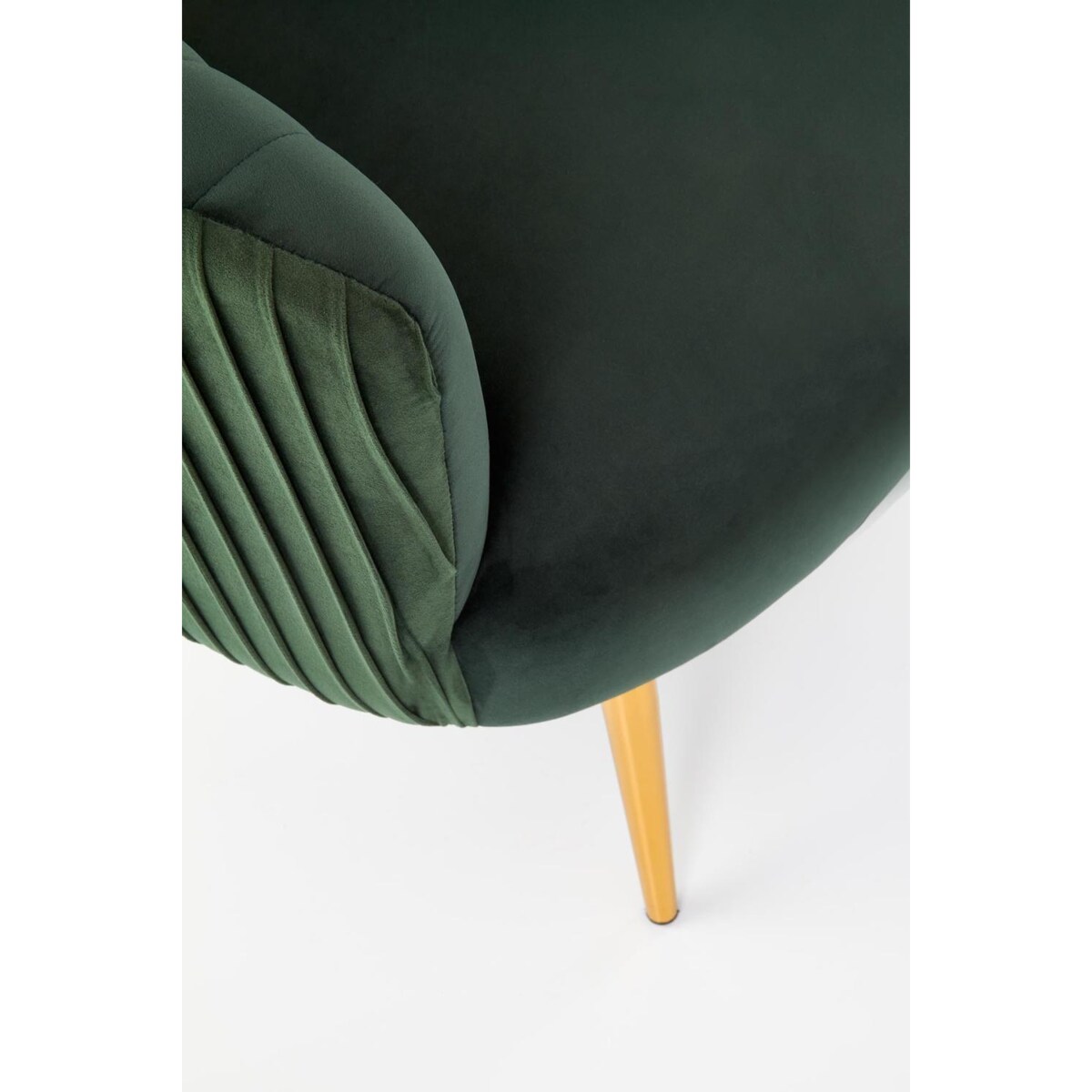 FOTEL WYPOCZYNKOWY Dargo zielony ZŁOTE METALOWE NOGI