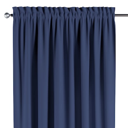 Zasłona na kanale z grzywką 1 szt. 130x245 granatowy