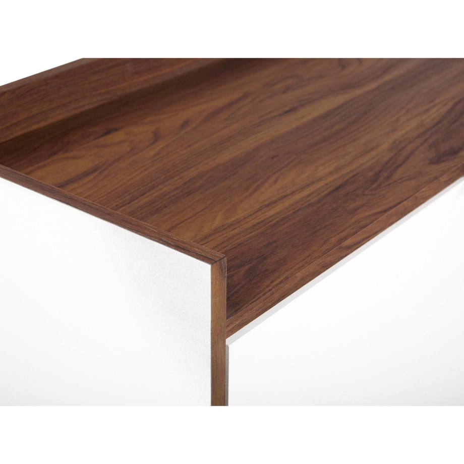 Komoda biała z ciemnym drewnem MADERA