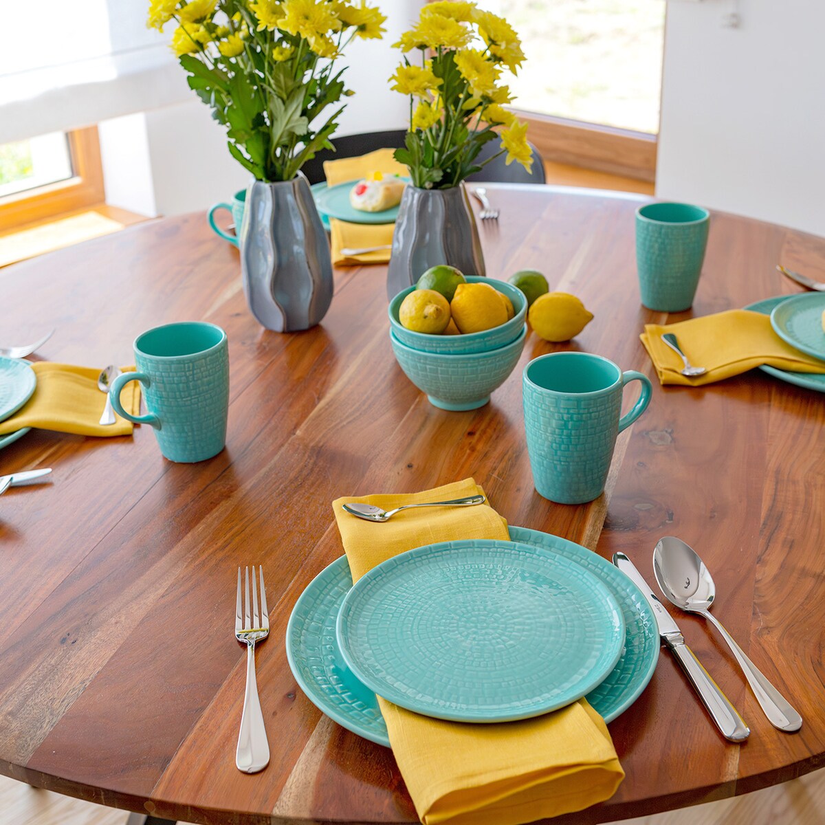 Talerz Iri ⌀22cm turquoise, 22 x 22 x 2 cm