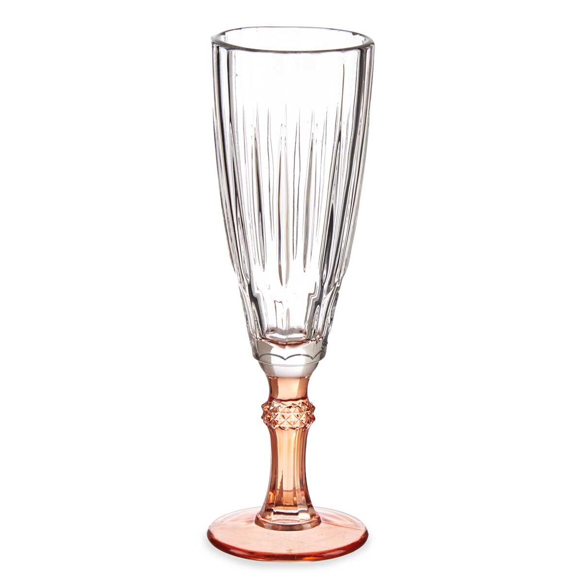 Kieliszek do szampana z kolorową nóżką, 170 ml, 6 sztuk