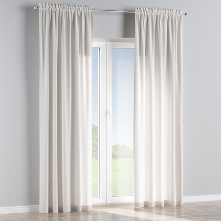 Zasłona na kanale z grzywką 1 szt. 130x260 śmietankowy biały