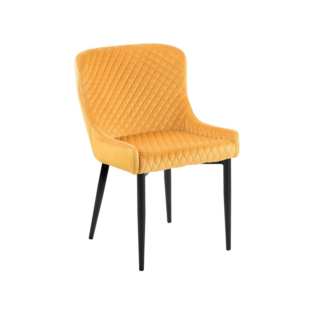 Zestaw 2 krzeseł do jadalni welurowy żółty SOLANO