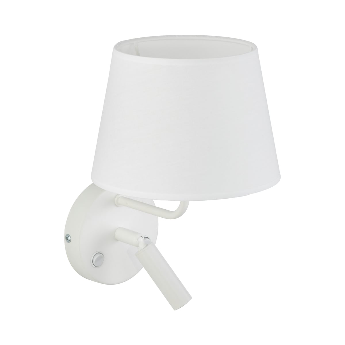 Kinkiet ścienny z reflektorkiem i włącznikiem MAJA WHITE 11393 TK Lighting biały E27 + G9