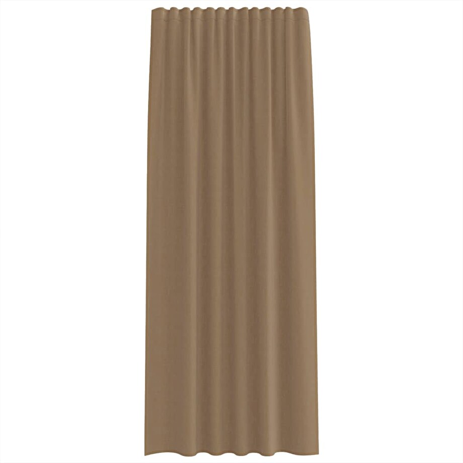 vidaXL Zasłony woalowe z kieszeniami na drążek 2 szt. Jasnobrązowe