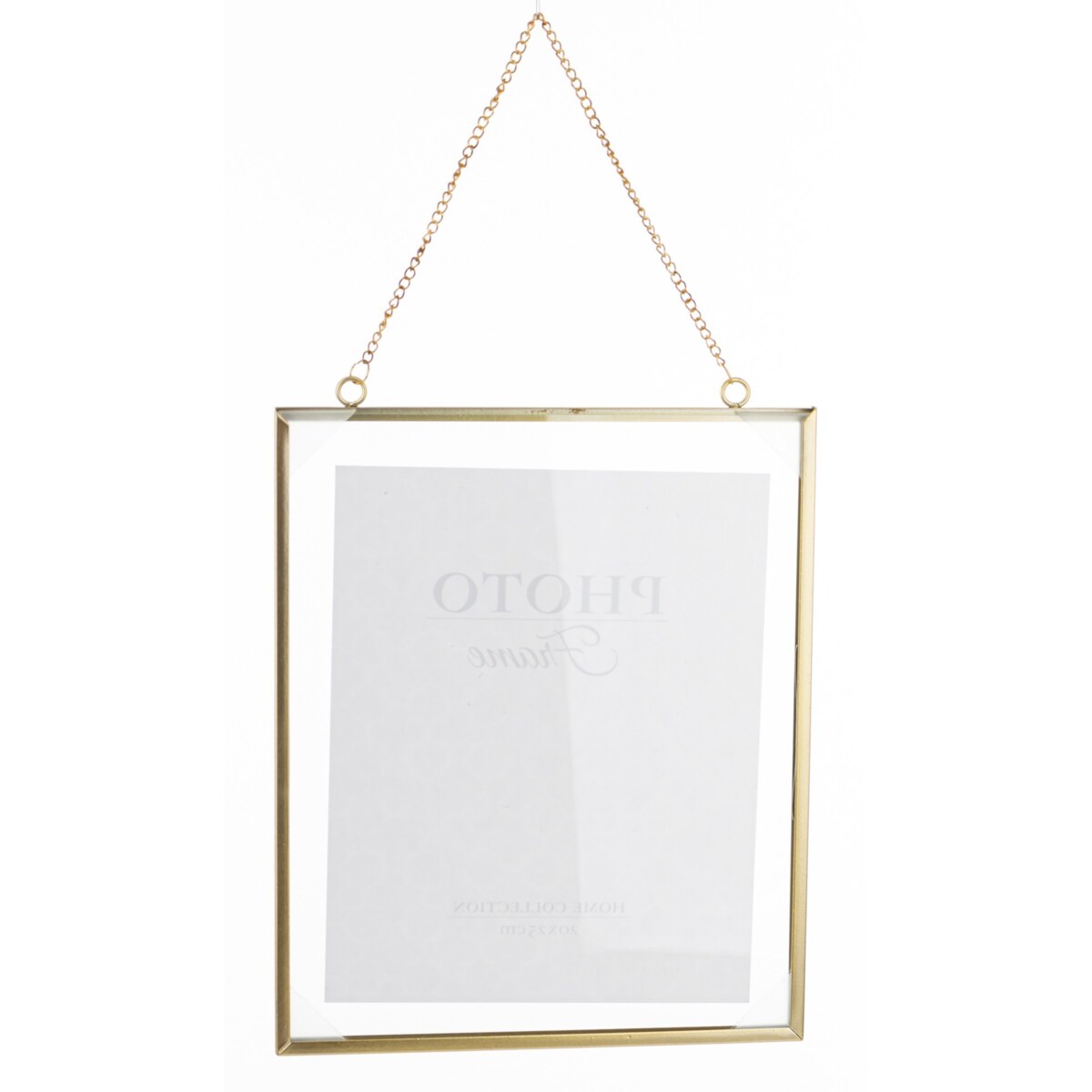 Ramka wisząca na łańcuszku 47x24,5x1,5 cm RANTE-2 złota