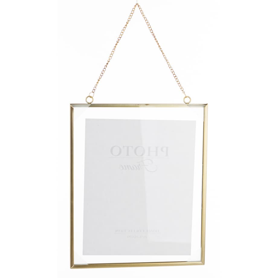Ramka wisząca na łańcuszku 47x24,5x1,5 cm RANTE-2 złota