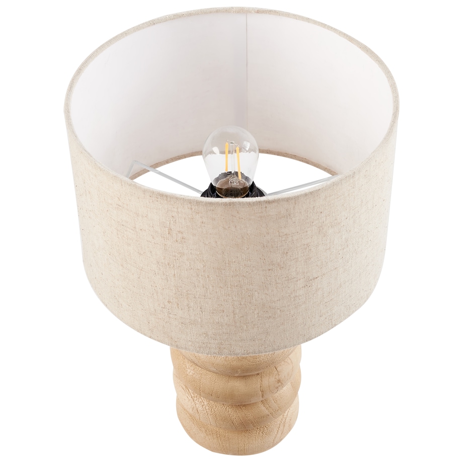 Lampa stołowa BETWA Drewno mango Jasnobrązowy
